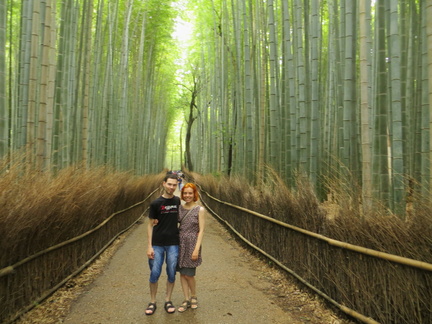 Me with Nixx at Arashiyama bamboo grove
