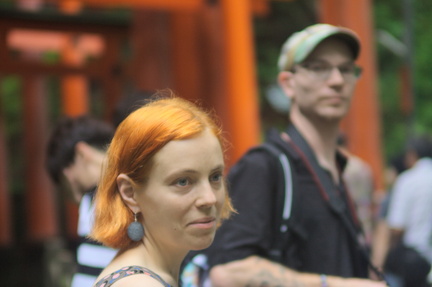 Nixx and Andrew at Torii path of Fushimi Inari shrine
