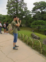 Me taking pictures at Nijo castle park