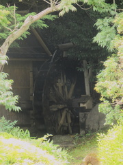Hidden watermill at Nijo castle park