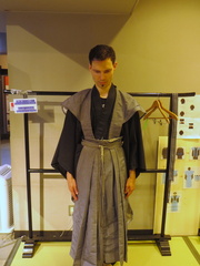 Me weared in kimono at Hiroshima castle tower museum