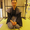 Me weared in kimono at Hiroshima castle tower museum 1