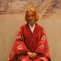 Nixx weared in kimono at Hiroshima castle tower museum