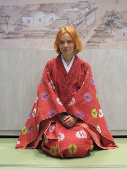 Nixx weared in kimono at Hiroshima castle tower museum 1