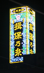 Himeji ads at night