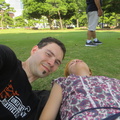 Hanging out at Tokyo imperial palace park